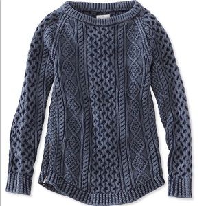 L.L. Bean Signature Women's Fisherman Tunic Blue M